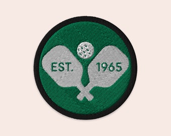 Pickleball Love Embroidered Patch: Iron-On Accessory