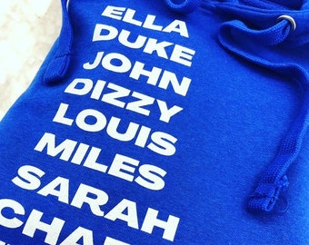 Jazz Legends Hoodie | Black History Music Sweatshirt