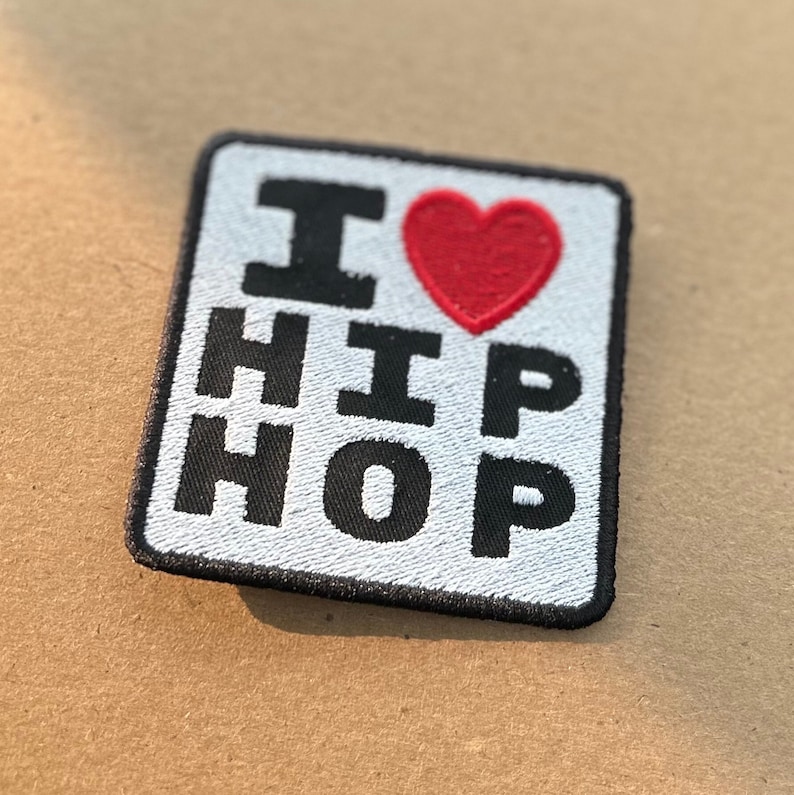 Hip Hop Hat Patch Afrocentric Patch Iron On Patch Rap Hip Hop Accessories Hip Hop Memorabilia DJ Gift Hip Hop Fashion crystal j. STUDIO image 1