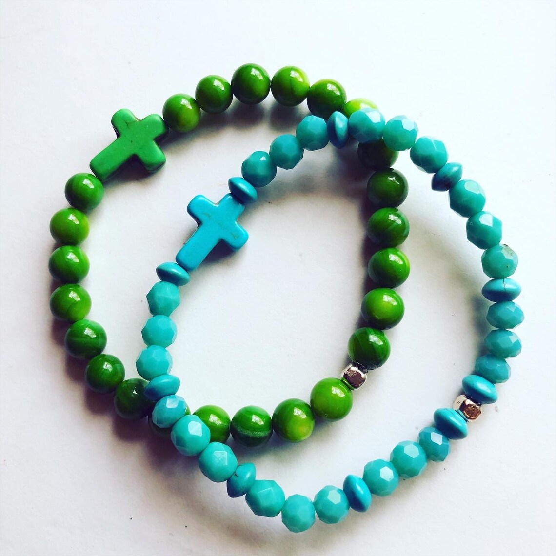 Cross Bracelet Set Christian Jewelry With Cross Stretch Etsy UK