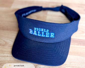 Pickleball Visor | Embroidered 'Pickle Baller' Design