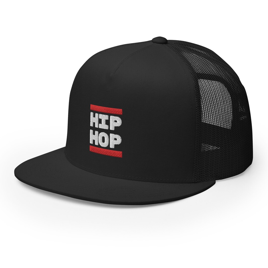 Vintage 80s Hip Hop Trucker Hat | Rap Music Gift DJ Gift | Embroidered ...