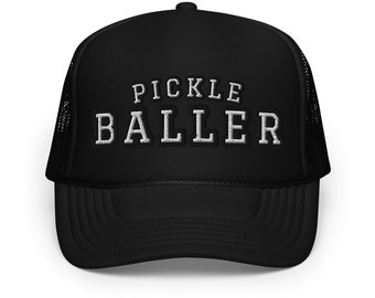 Pickleball Accessories | Pickleball Hat Pickleball Tournament Gear Funny Pickleball Team Gift Custom Embroidered Trucker Hat Pickle Baller