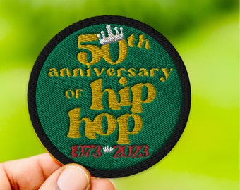 Hip Hop 50th Anniversary Embroidered Patch: DJ Gift