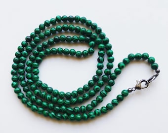 Green Bead Necklace for Man | face mask chain | beaded face mask necklace | face mask strap | face mask lanyard | Emerald Green Beaded Chain