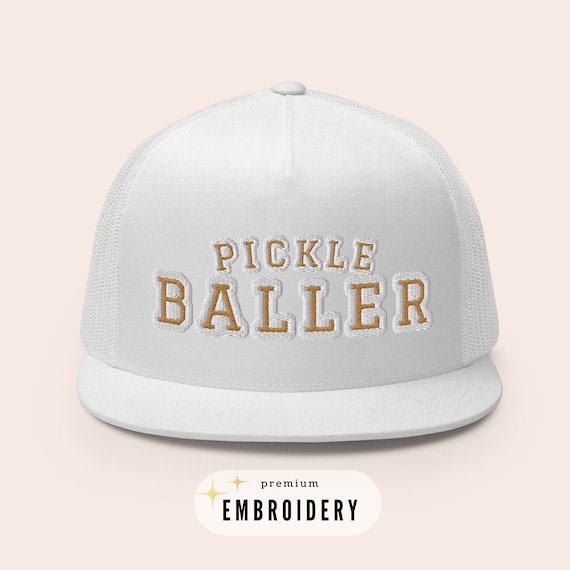 Pickleball Hat | Pickleball Accessories Pickleball Gear Funny Pickleball Gift Embroidered Hat Funny Trucker Hat Pickle Baller | crystal j