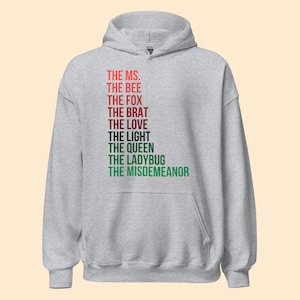 Women of Hip Hop Hoodie | Rhyme Queens of Hip Hop Ladies Female Rappers Sweatshirt Old School Rap Concert Hoodie DJ Gift Streetwear Fashion