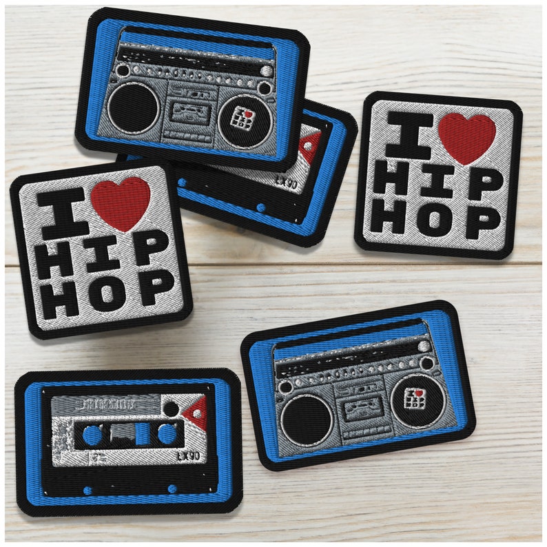 Hip Hop Hat Patch Afrocentric Patch Iron On Patch Rap Hip Hop Accessories Hip Hop Memorabilia DJ Gift Hip Hop Fashion crystal j. STUDIO image 3