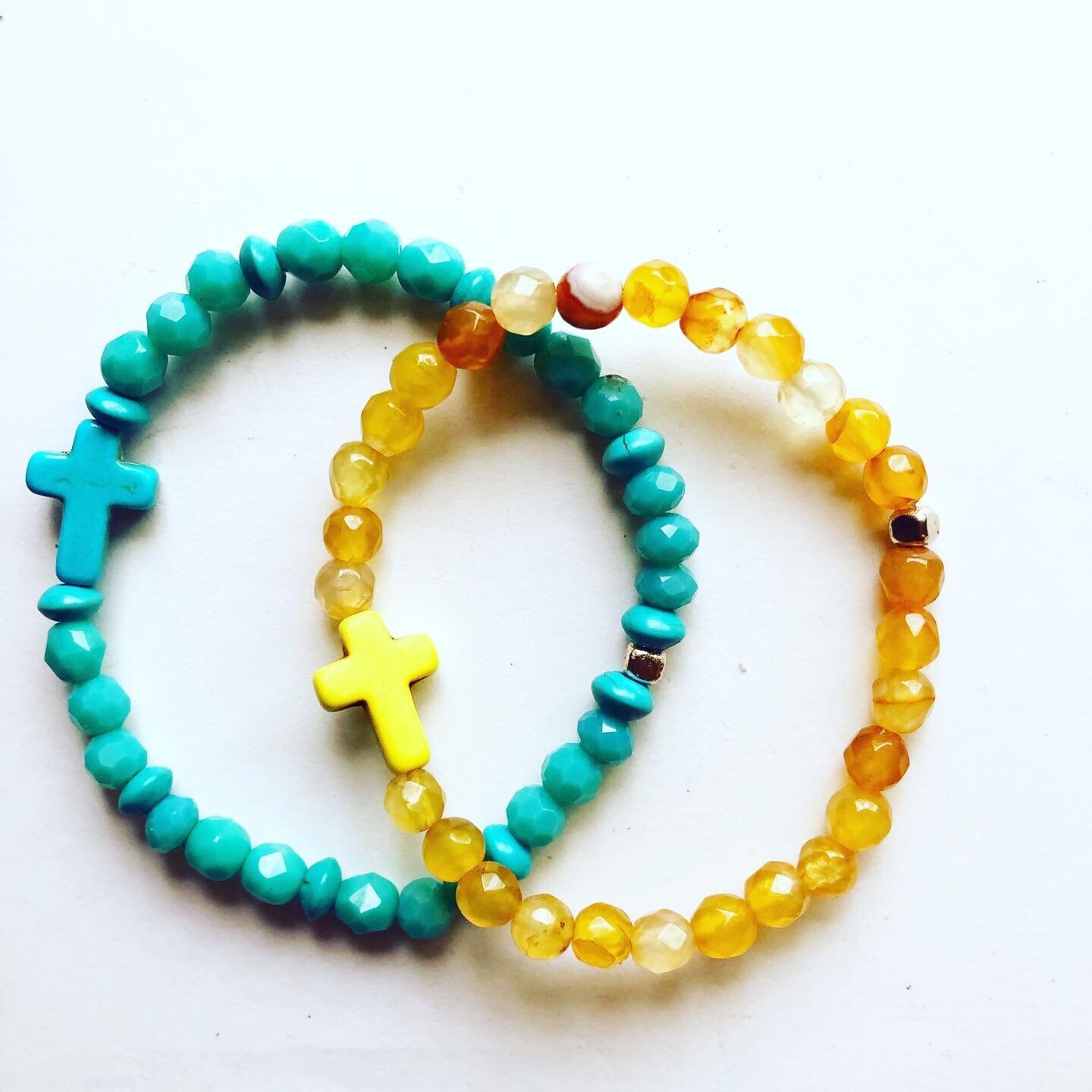 Cross Bracelet Set Christian Jewelry With Cross Stretch Etsy UK