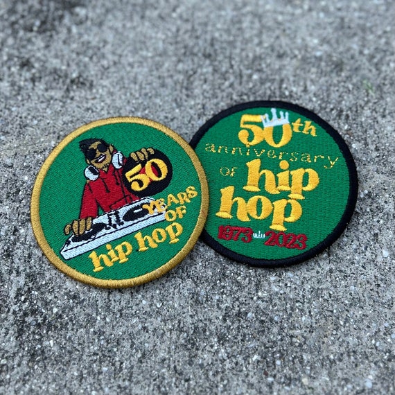 50 Years of Hip Hop Patch | Embroidered Patch Iron On Patch Rap Hip Hop Accessories Hip Hop 50th Anniversary DJ Gift Hip Hop Fashion