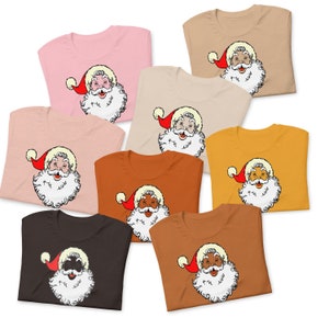 Santa T-shirt | Vintage Santa T Shirt Santa Graphic Shirt Old School Santa TShirt Melanin Shirt