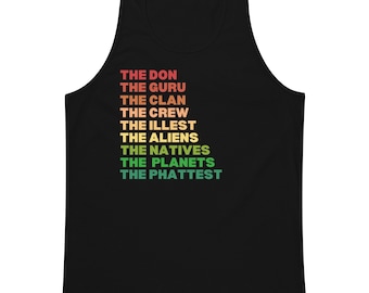 Hip Hop Tank Top | 90s Rap Tribute Tank Top Music Lover Gift | 90s Hip Hop Concert Tank Top Unisex Rapper Muscle Shirt Vintage Rap Legends