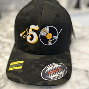 50 Years of Hip Hop Hat Embroidered Premium Twill Fitted Cap Hip Hop Streetwear Apparel DJ Gift Rap Hat 50 Years of Hip Hop Hat Camo image 9