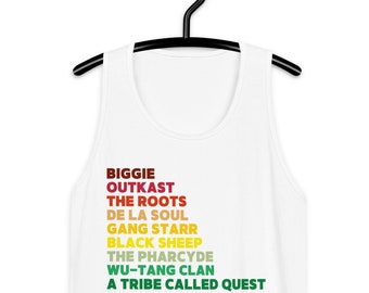 Hip Hop Tank Top | 1990s Rap Tank Top | Biggie Shirt | Afrocentric Shirt | Rasta Colors T-Shirt | Men’s Premium Tank Top | Summer Streetwear