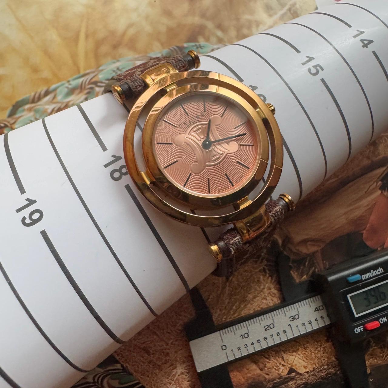 Rare Celine Triomphe Women's Quartz Watch Leather Strap - Etsy