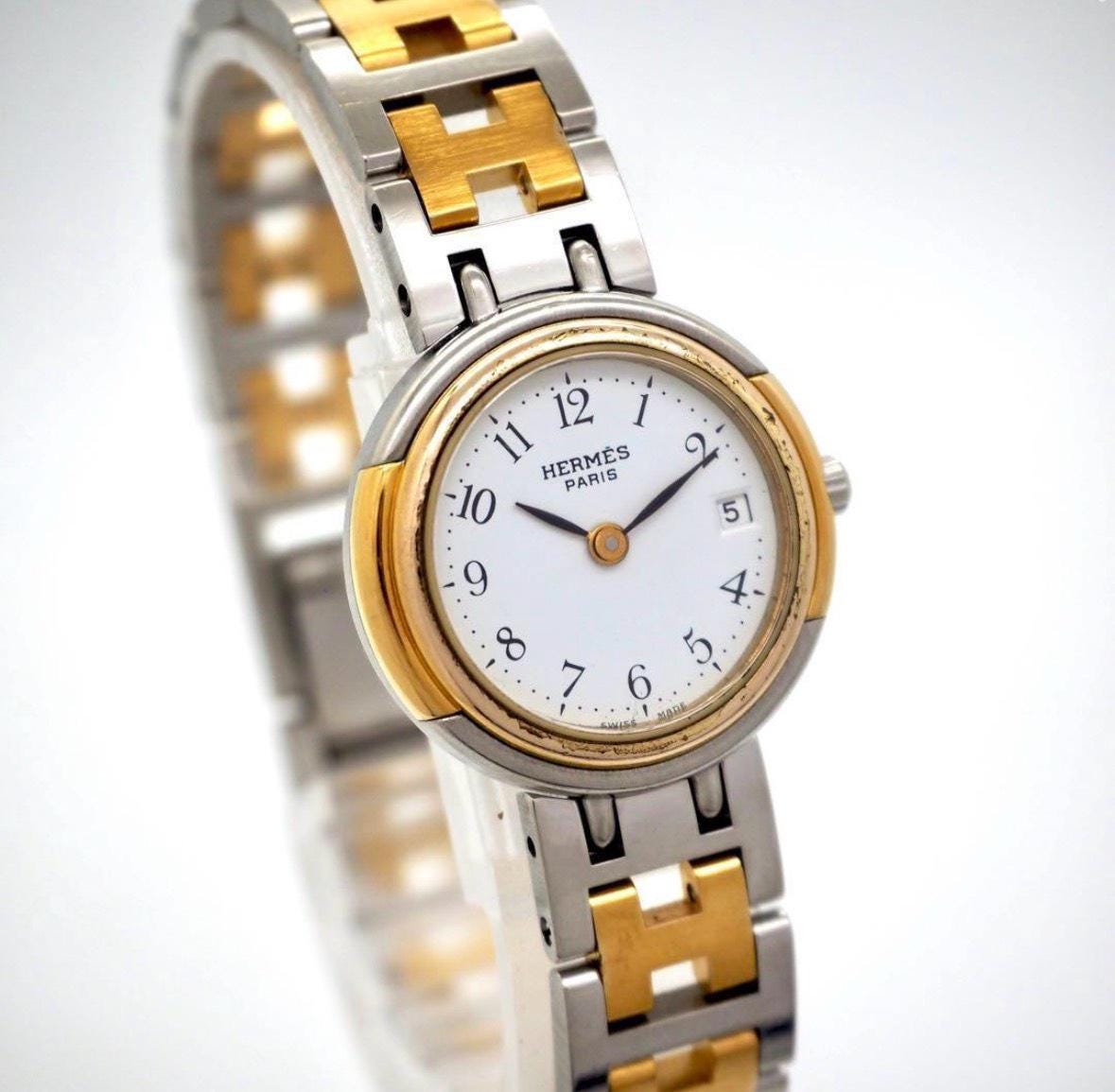 ♡2.26♡ HERMES 腕時計 Hermes Windsor Watch With Gold H Band 23mm - Etsy