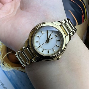 Yves Saint Laurent Quartz Vintage Watch Gold Stainless Strap 5930