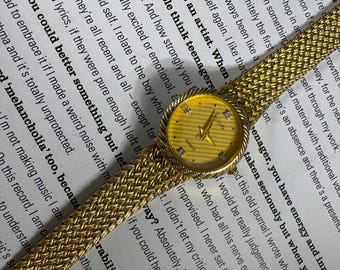 ELGIN Montre vintage pour femme Quartz Or