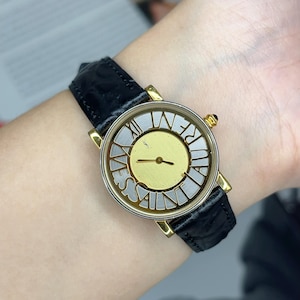 YSL Yves Saint Laurent Quartz Vintage  Women's Watch silver new leather strap