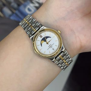 美品◎SEIKO セイコークロノグラフ ムーンフェイズメンズヴィンテージ時計 セイコー クォーツクロノグラフ トリプルカレンダー ムーン