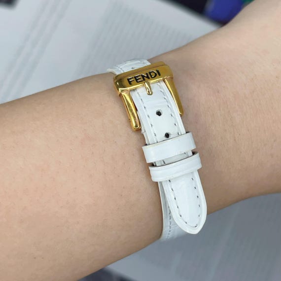Fendi 400L Women's Vintage Watch Gold and White Face New