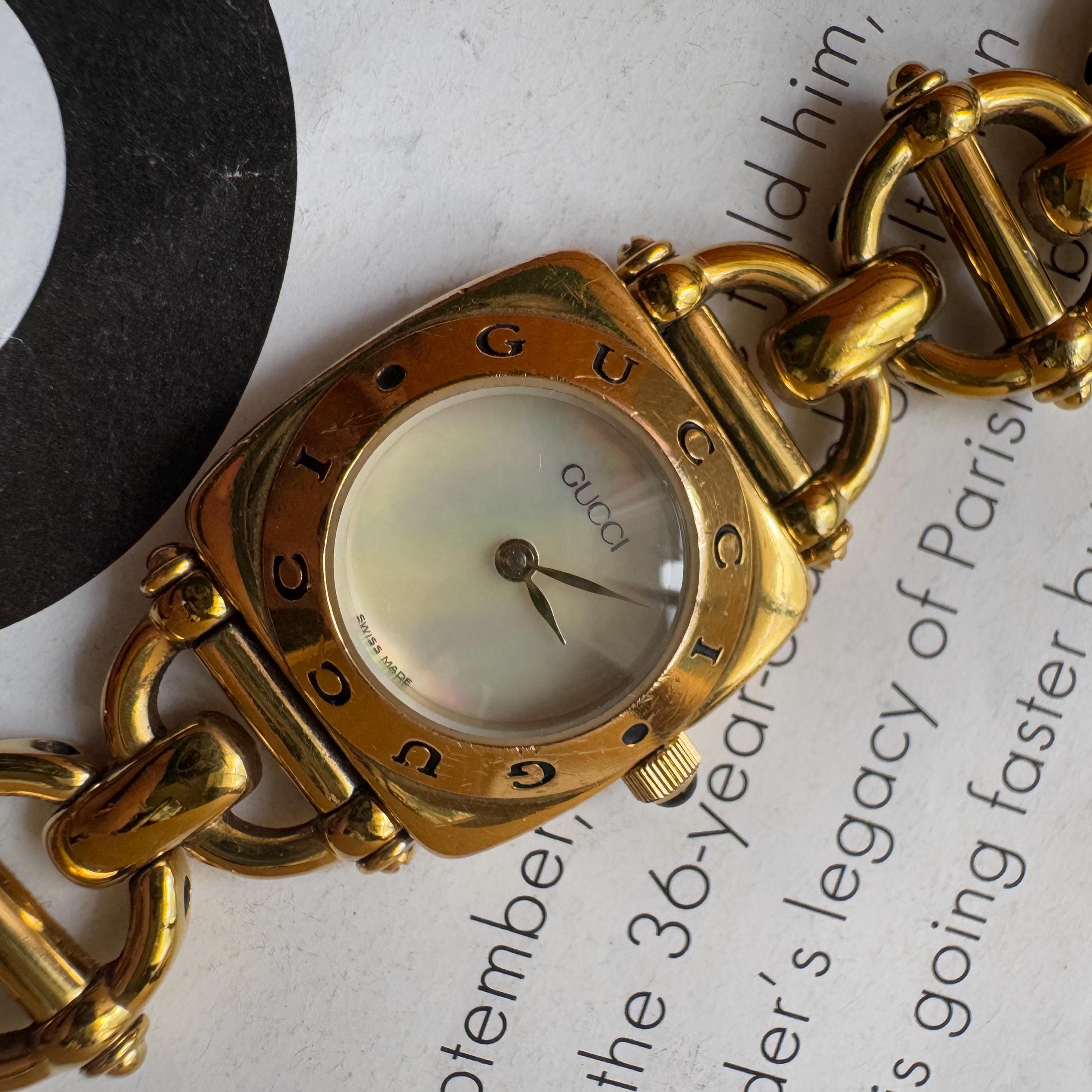 【動作品】GUCCI 6400L ゴールド　クオーツ Gucci 6400L Women's Vintage Watch Gold New Battery - Etsy