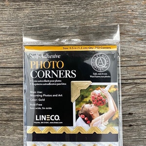 Gold photo corners self-adhesive acid-free 252 ct. image 1