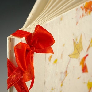 Handmade Photo Album Orange Oak Leaf Jumbo image 4