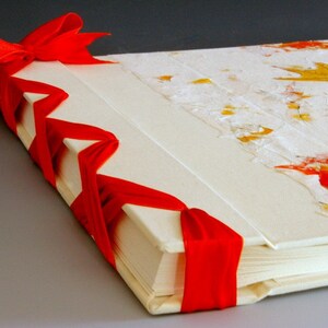 Handmade Photo Album Orange Oak Leaf Jumbo image 1