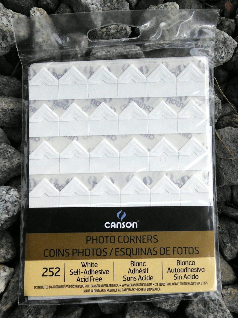 White Photo Corners Self Adhesive Acid Free 252 Ct