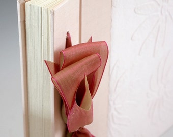 Handmade Photo Album - Pink Embossed Daisy - Small