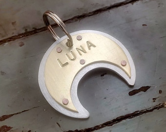 Crescent Moon Pet Tag: Under The Moon