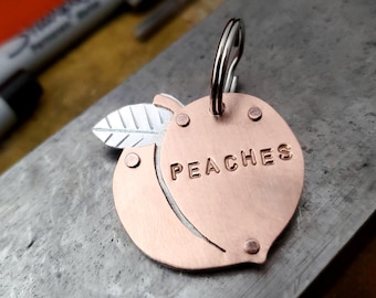 Peach Pet Tag