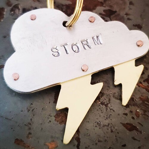 Lightning Bolt Pet Tag Etsy