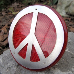 Bike Reflector Peace Sign