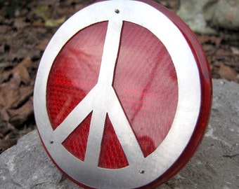 Bike Reflector Peace Sign