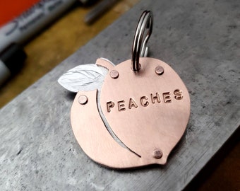 Peach shaped dog tag Clearance