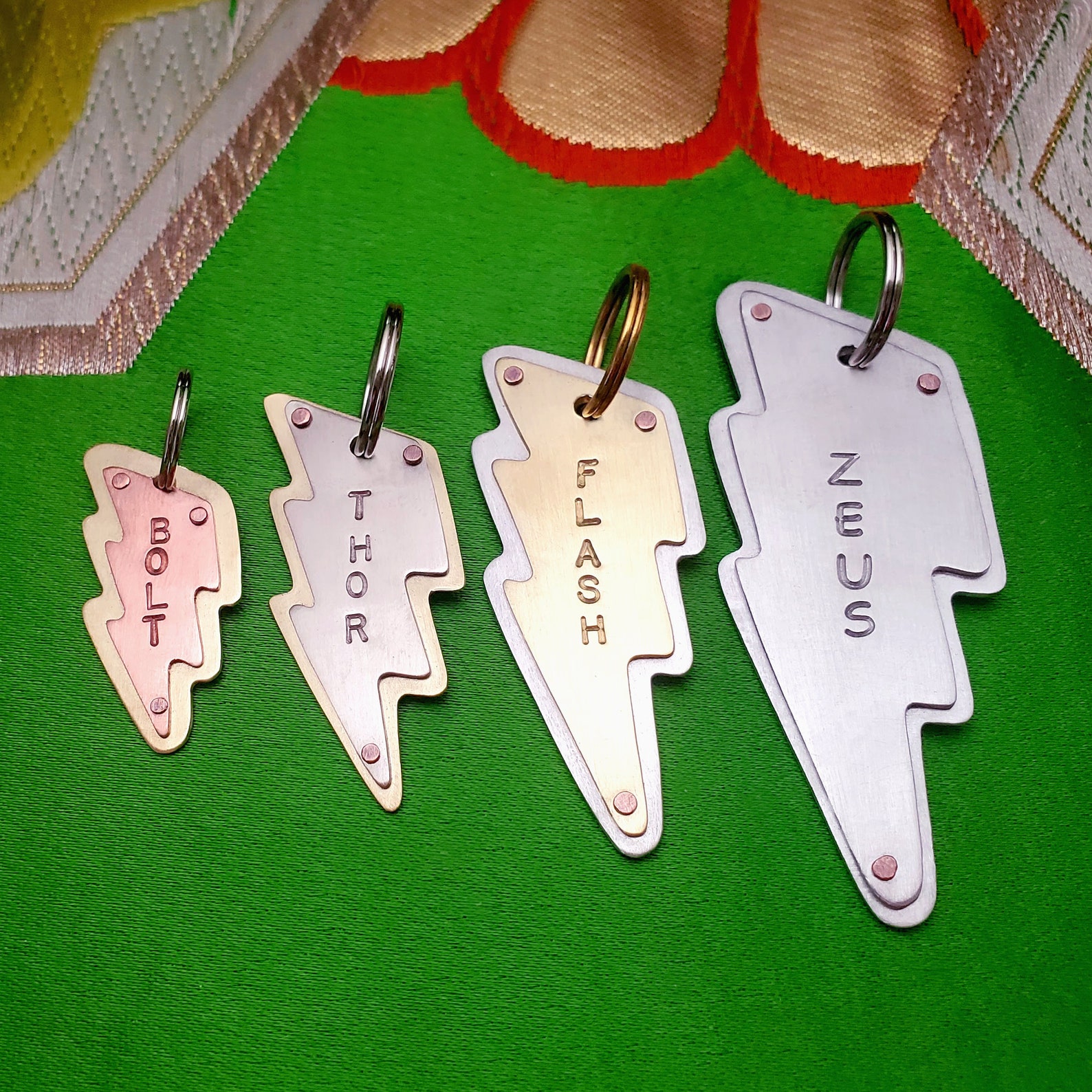 Lightning Bolt Pet Tag Etsy