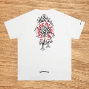 CH T-shirts Hip Hop Speckled Ink Graffiti T-shirts Vintage alfabet print tops T-shirts Kruis T-shirts