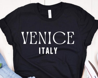 Minimalist Venice Italy T-Shirt, Europe Trip Tee