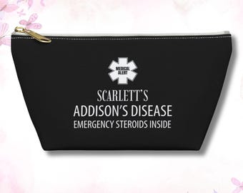 Bolsa médica personalizada para la enfermedad de Addison, bolsa de emergencia para dependientes de esteroides