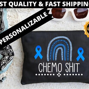 Funny Chemo Essentials Pouch: Cancer Gift with Custom Pin Option
