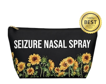 Seizure Nasal Spray Bag | Emergency Medication Storage | Medical Alert Travel Case | Sunflower Rescue Meds Organizer