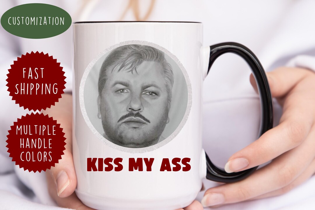 AZKSUN 11oz Edge Color Ceramic Mug,Jeffrey Dahmer,I Eat Gus