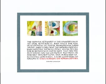 Edward Johnston on the Roman Alphabet