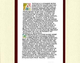 Goudy on Letters & Symbols