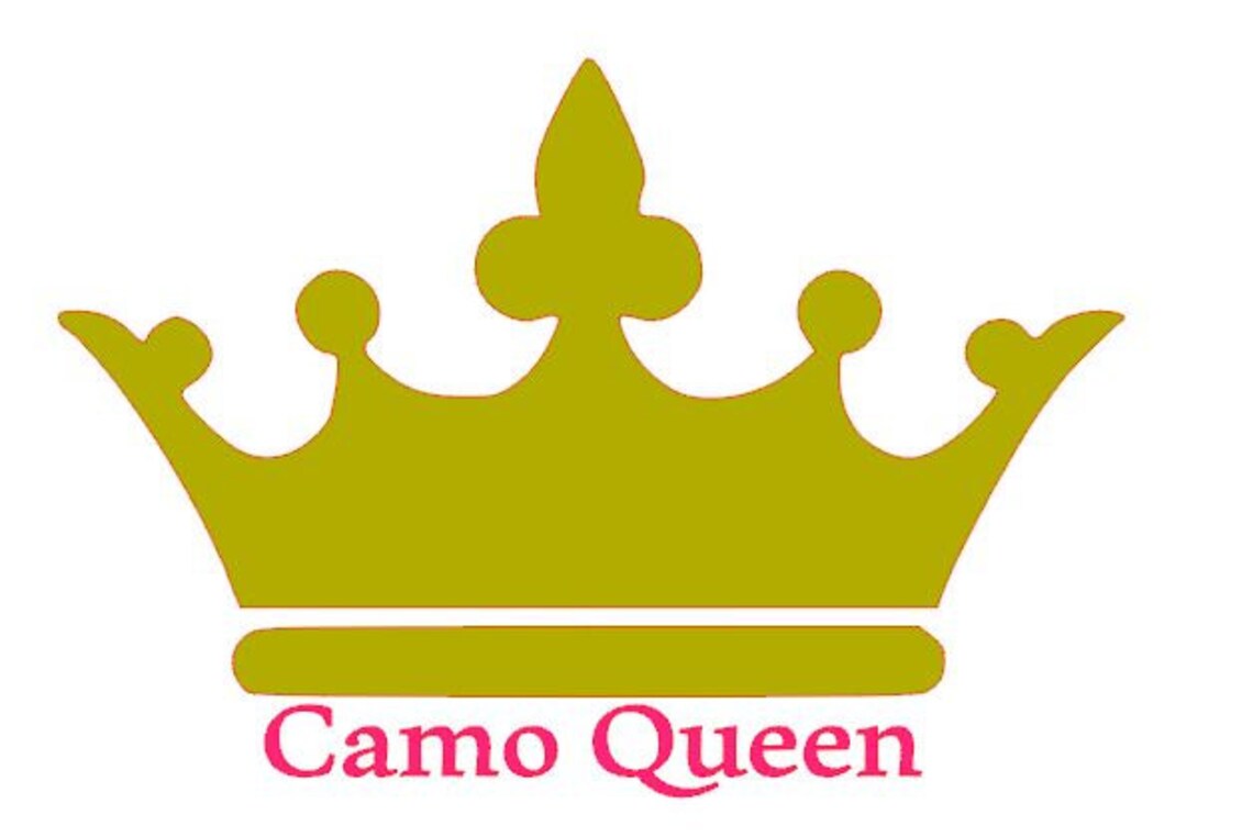 CAMO QUEEN vinilo Corona de camuflaje... Etsy