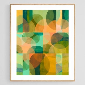Abstract Print, Modern Art, Watercolor Painting, Summer Circle #2 , Oversized Wall Decor, Alicia Bock, Watercolor Print, Abstract Painting