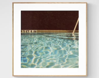 Polaroid Print, Swimming Pool Print, Pool Photograph, Summer Art, Vintage Swimming Pool Art, Three Feet Eight Inches, Polaroid Art Print