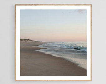 Arte costero, fotografía de playa, lámina del océano, antes del amanecer, lámina de olas, lámina de playa, arte de gran tamaño, lámina de amanecer, arte de verano, Bock